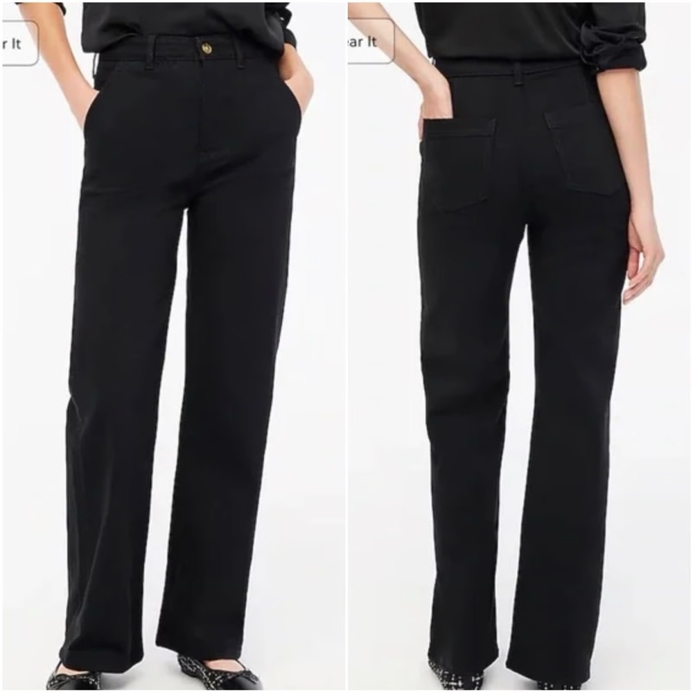 J. Crew Wide-Leg High
Waist Denim Black
Jeana All Day Stretch Size 31
NWT